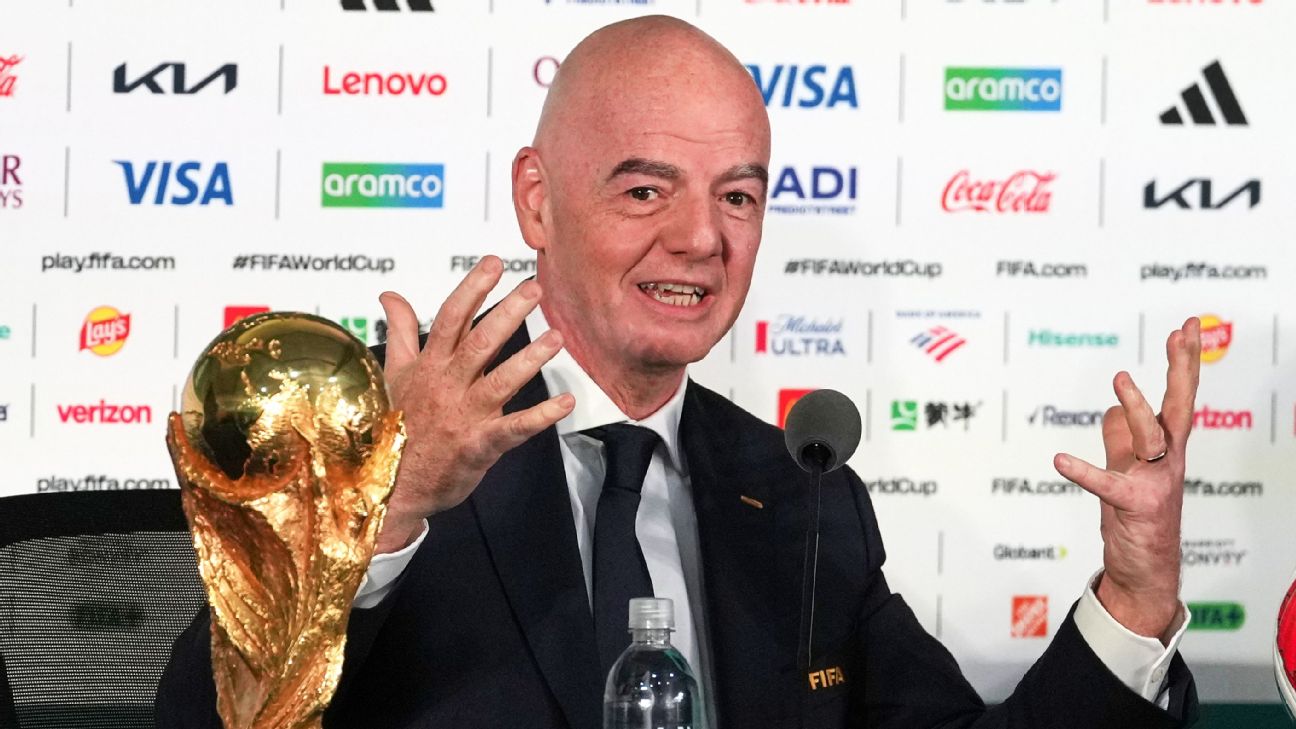 因凡蒂诺谈世界杯签证与票价：FIFA要“别太紧绷”